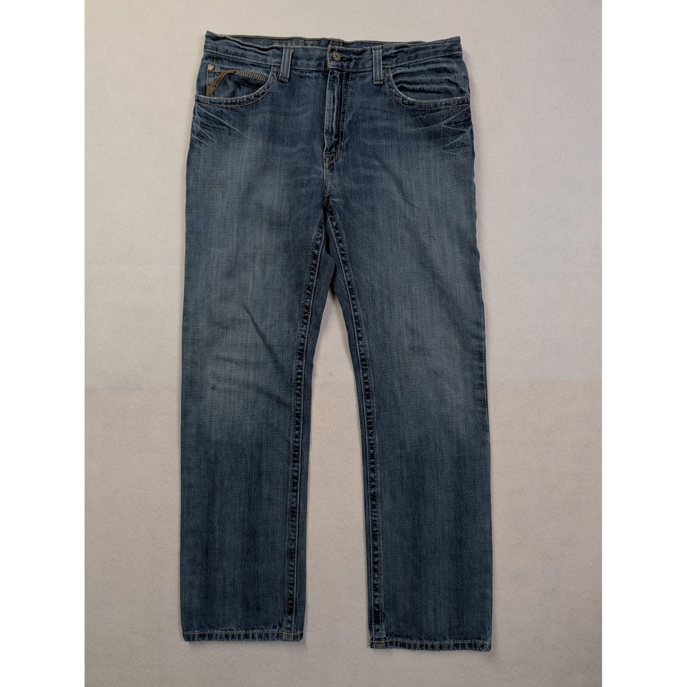 Ariat Mens M2 Relaxed Boot Cut Jeans 34 x 34 Blue Denim